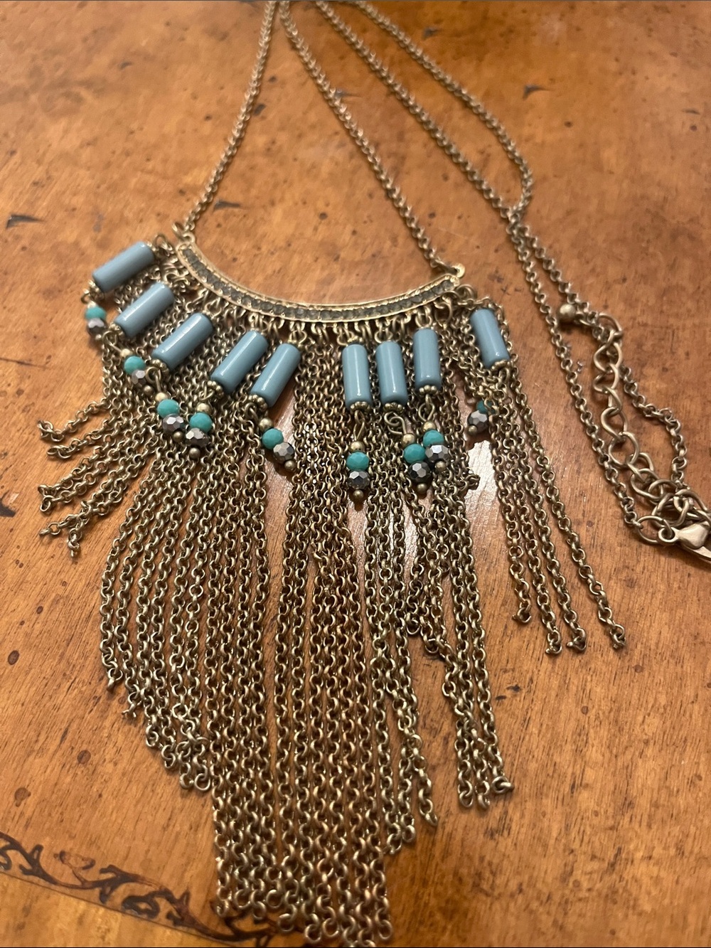 Bohemian bib style necklace